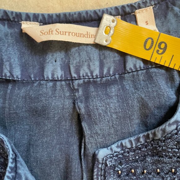 Soft Surroundings Embellished Open Front Jacket - EUC - Picture 4 of 8